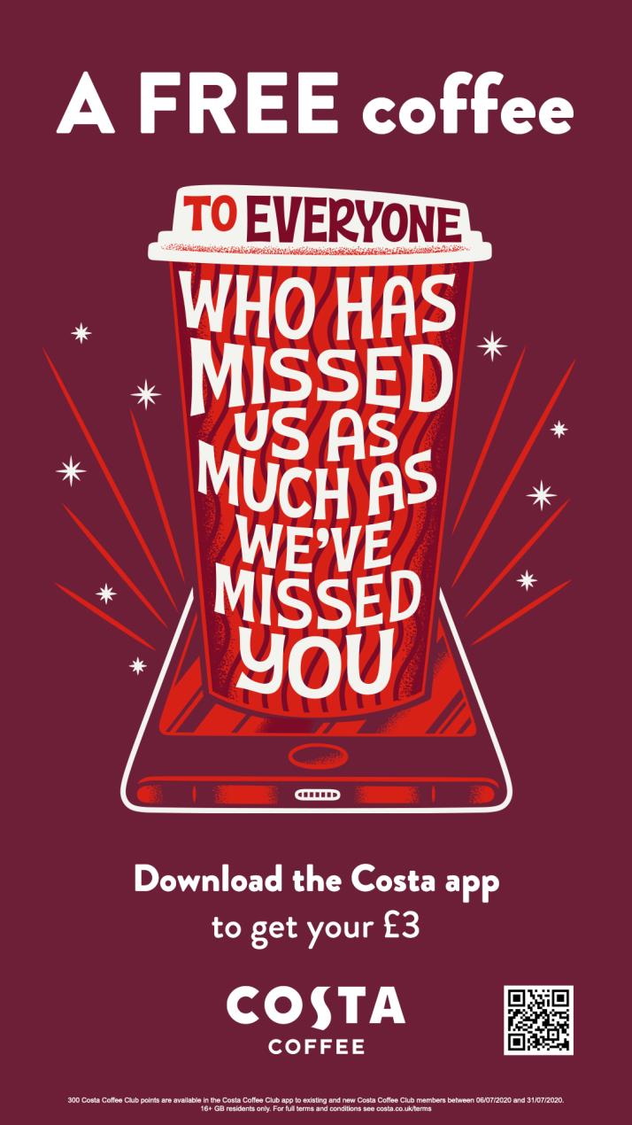 Baristas are back! Costa Coffee Your Return With A Free Coffee