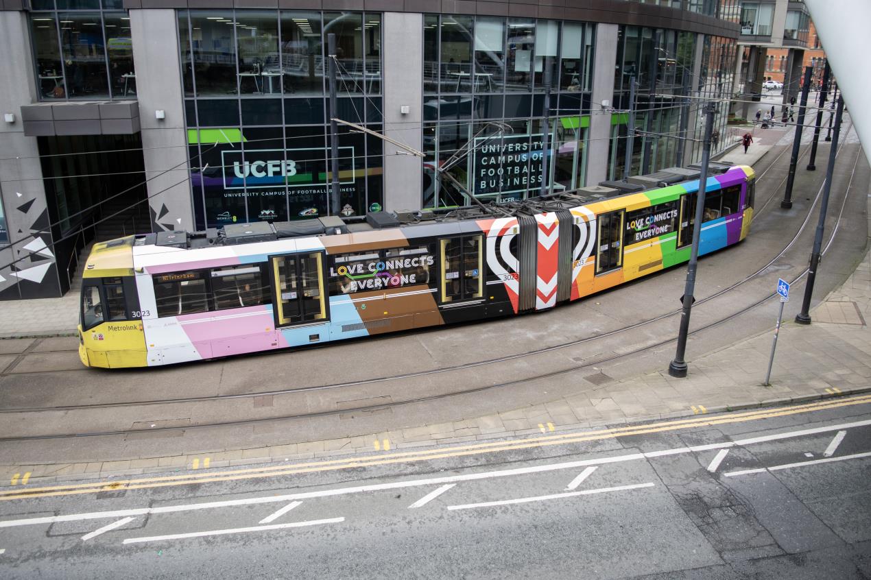 Wrapped Pride tram has been out on the network since Pride month in June