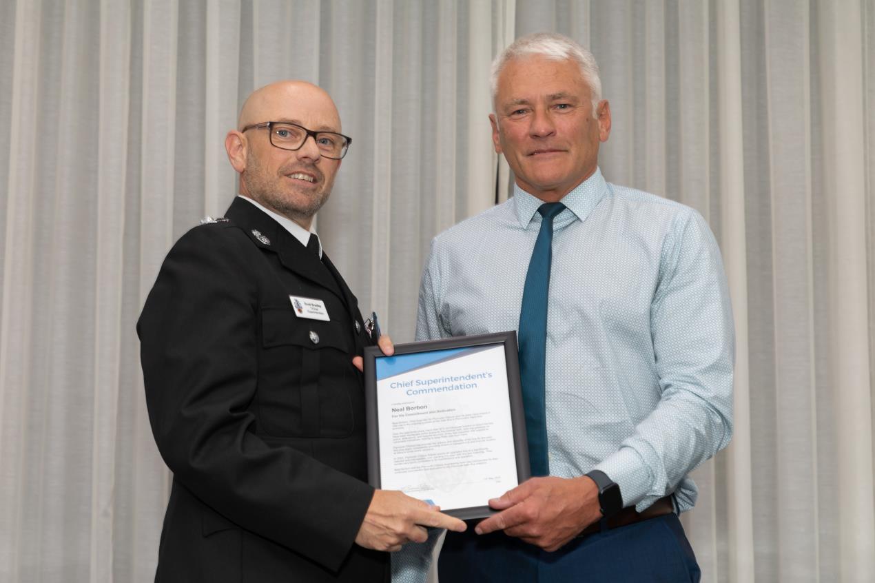 Ch Supt Bradley with Neal Borbon