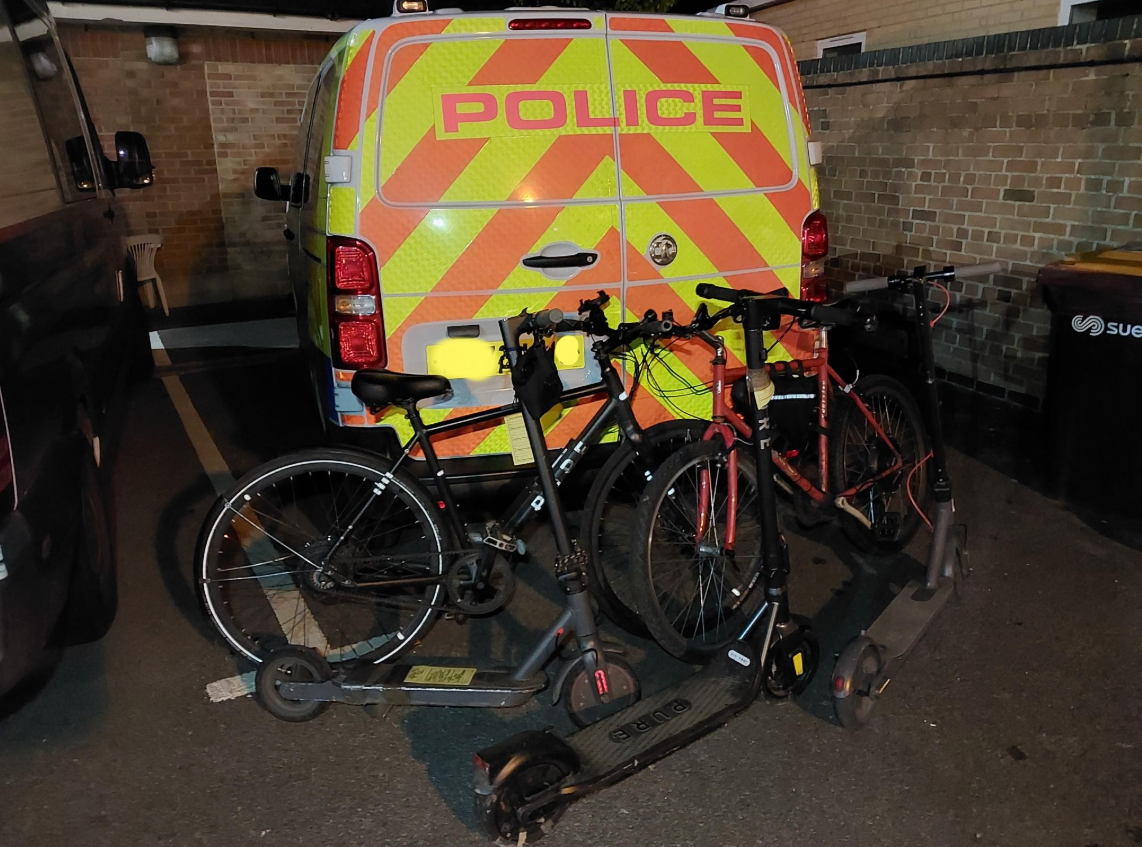 Seized e-bikes and private e-scooters from 1 Oct