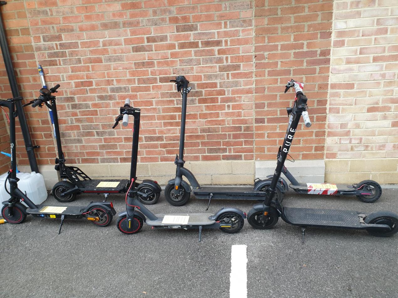 Seized e-scooters