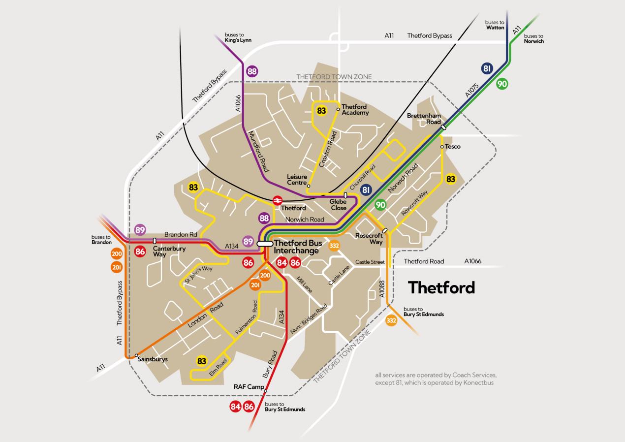 Thetford Zone Map