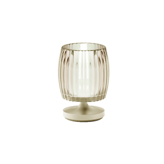 A glass cup with a standDescription automatically generated