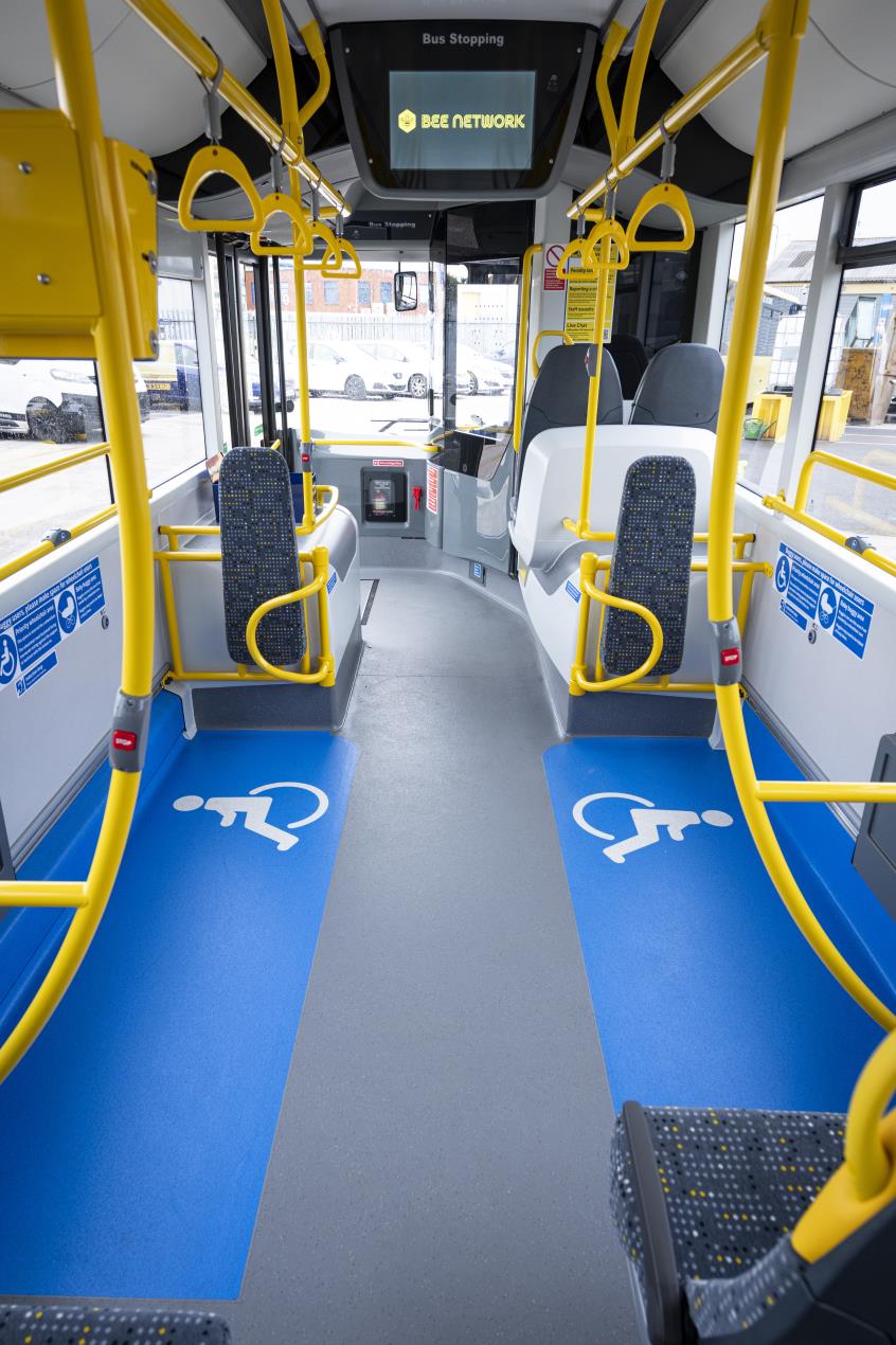 Improved accessibility on the new single deck vehicles with two spaces for wheelchair users and real-time audiovisual passenger information.