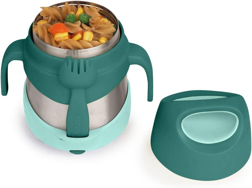 A green and silver container with a lidAI-generated content may be incorrect.
