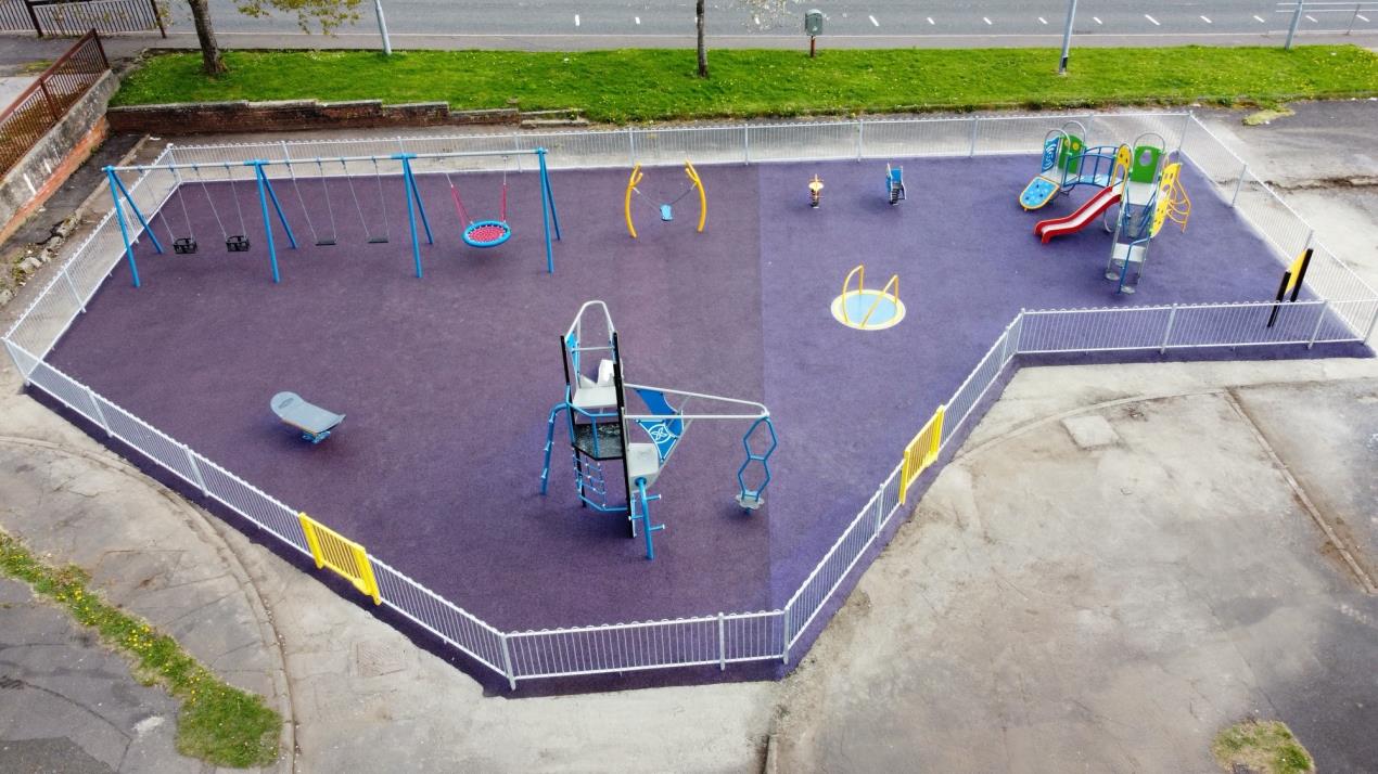 Cumberland Road (Smithston) playpark complete aerial view (2)