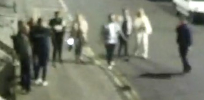 Group of people out on pavement