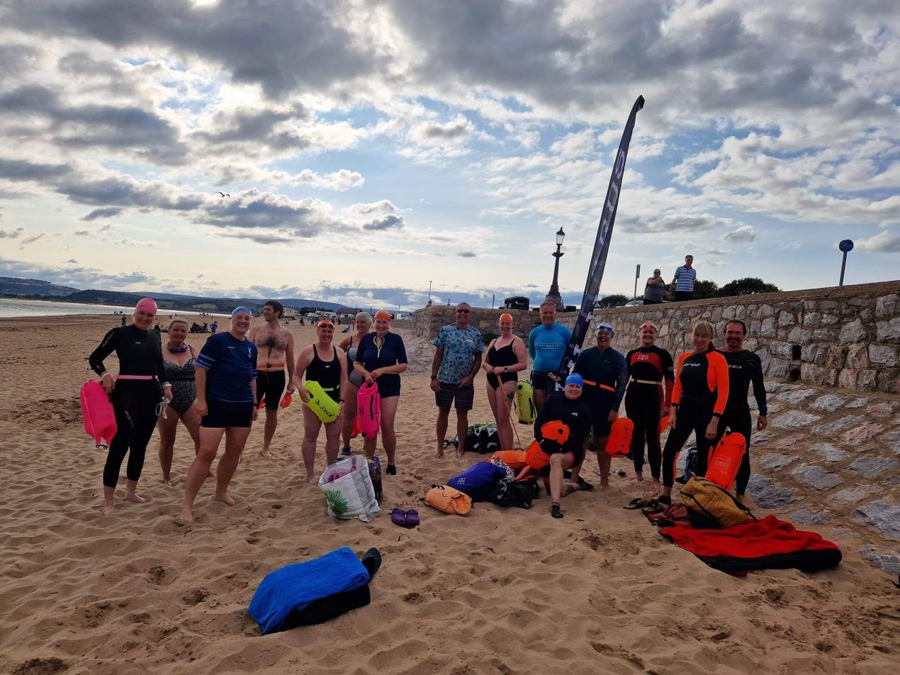 TRI Hards group at beach