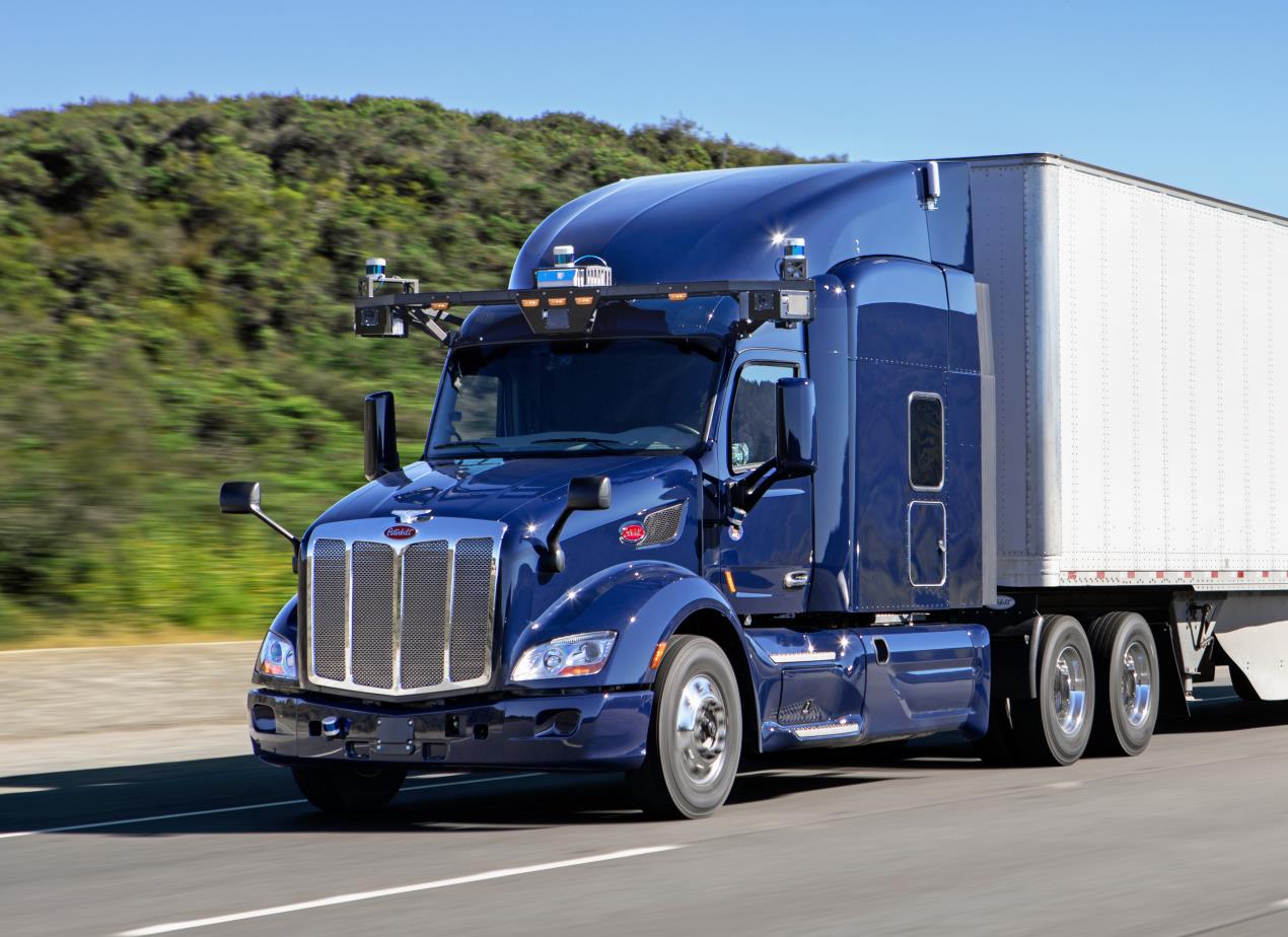 Autonomous Peterbilt 579 Test Vehicle with Aurora Driver