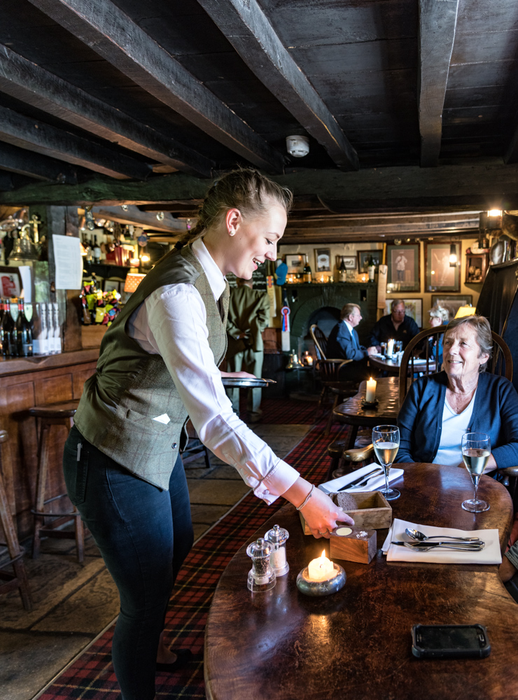 Lunch is served at The Star Inn at Harome.