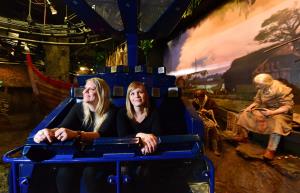 Visitors aboard JORVIK's time capsules