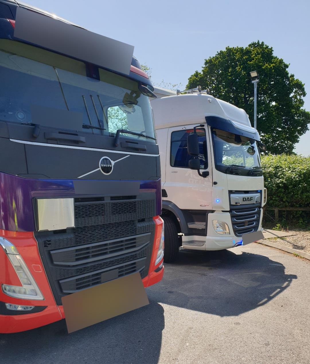 Lorry driver stopped for texting