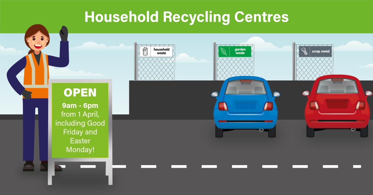 Household recycling centres - summer hours 2023