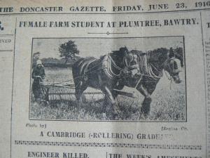 Doncaster 1914-18: Homefront Heroes, farming at Bawtry Hall