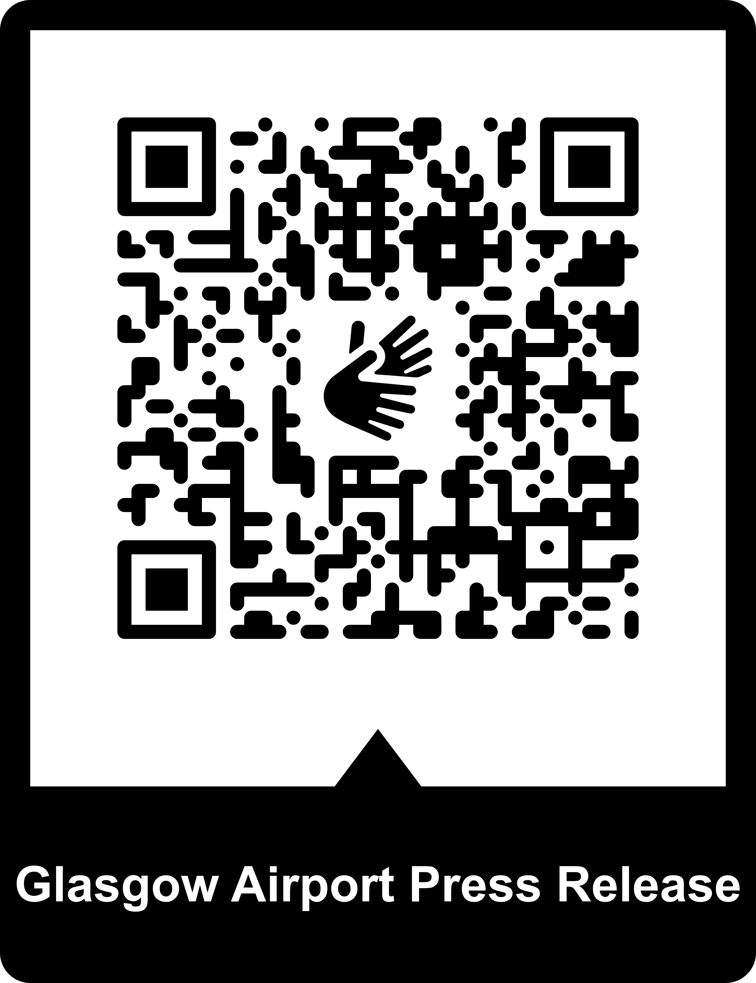 A qr code with a hand and a handDescription automatically generated