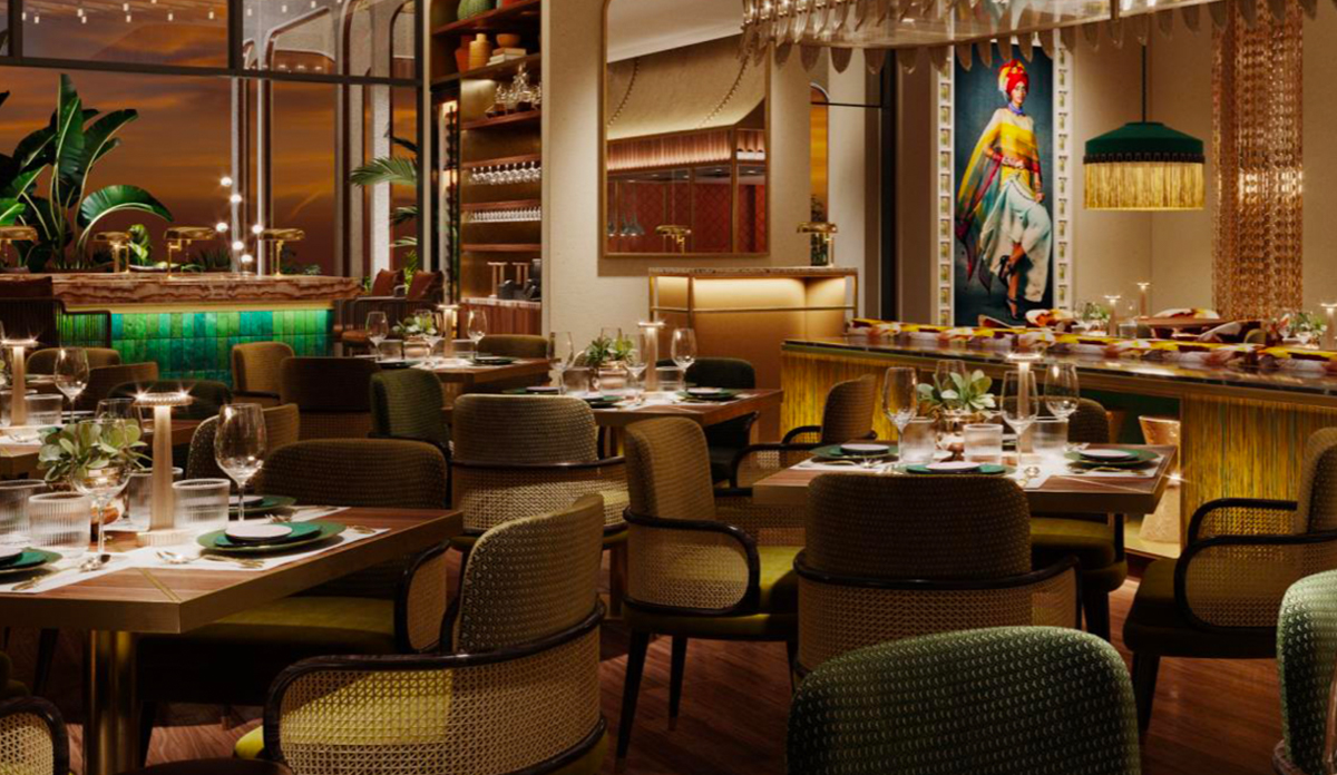 A restaurant with tables and chairsAI-generated content may be incorrect.