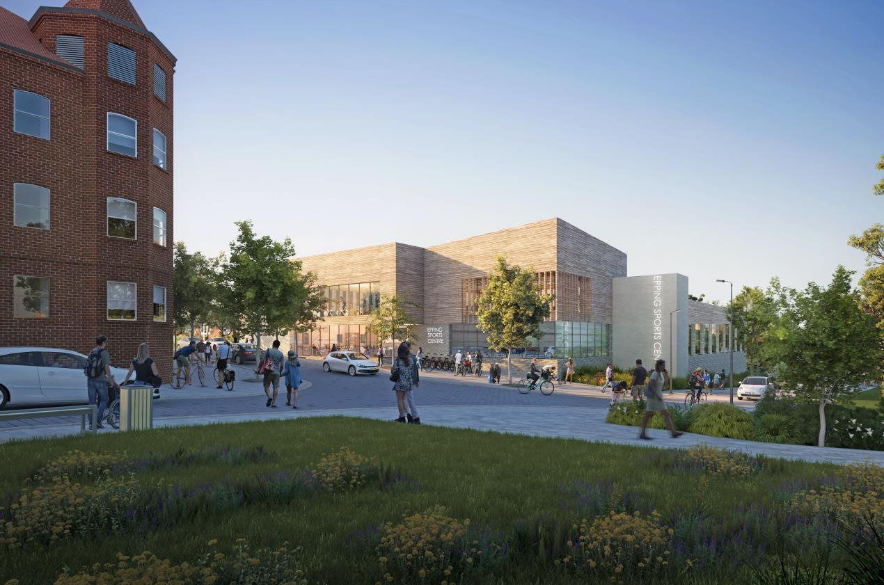 A CGI artist impression of the proposed leisure centre in Epping. Copyright Qualis Commercial