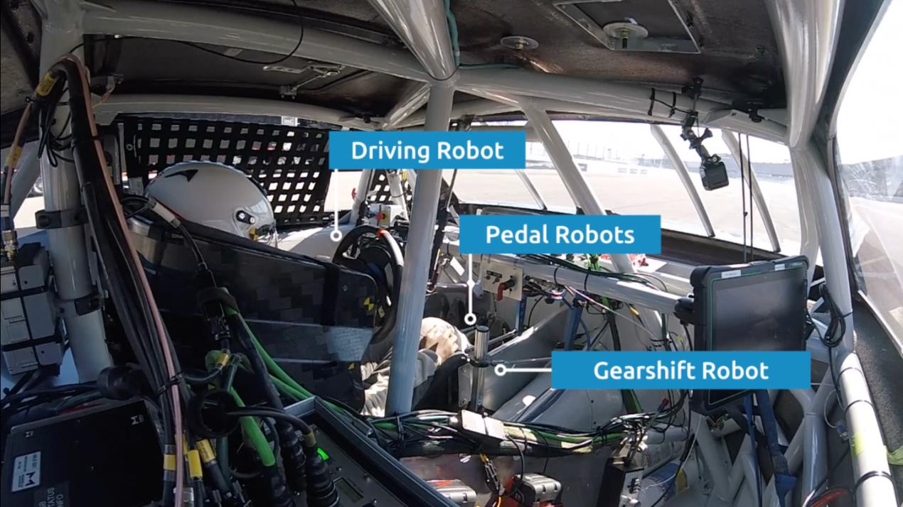 Driving robots crash test Next Gen NASCAR