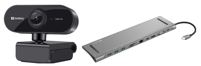 Sandberg unveils USB Webcam Flex 1080P HD and USB-C All-in-1